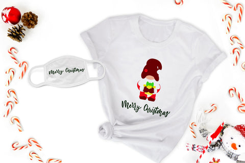 Christmas t-shirt, face mask design. Christmas gnomes PNG SVG Angelina Semenova 
