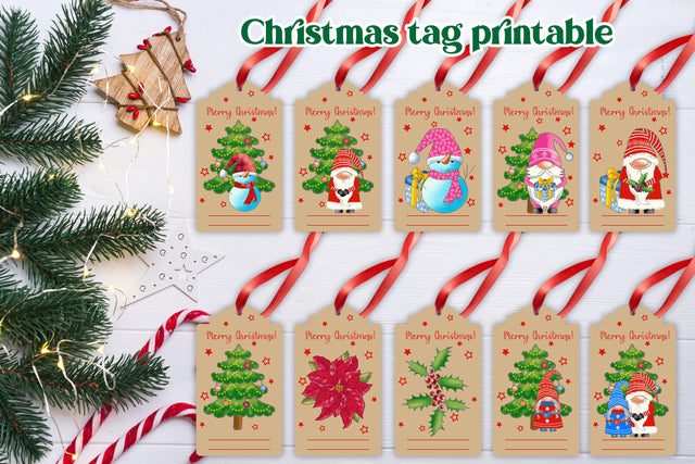 Christmas tag printable | Christmas gift tag PNG Sublimation Svetana Studio 