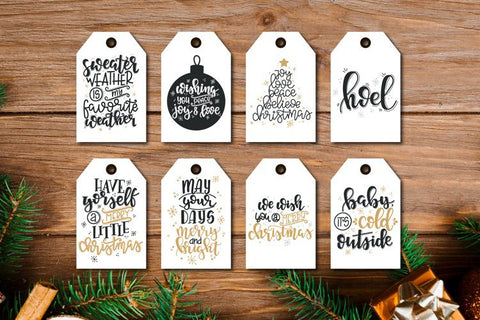 Christmas Tags Bundle - Print and Cut Gift Stickers SVG TatiStudio 