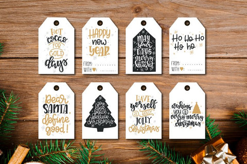 Christmas Tags Bundle - Print and Cut Gift Stickers SVG TatiStudio 