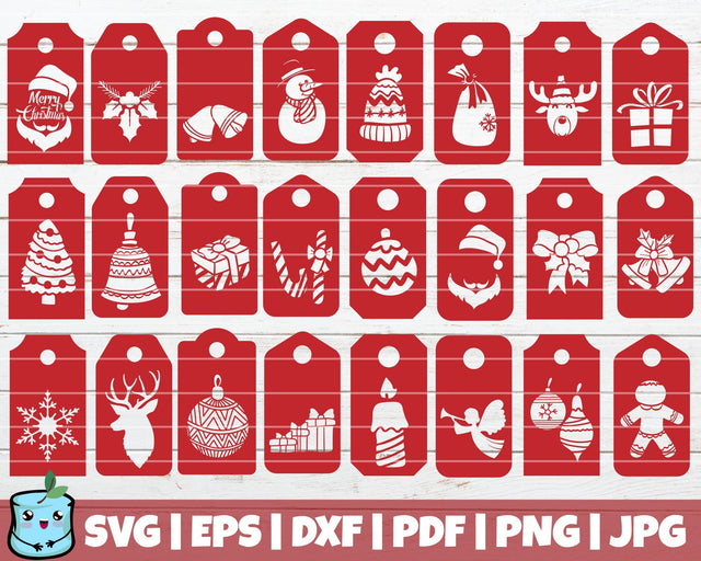 Christmas Tags Bundle SVG MintyMarshmallows 