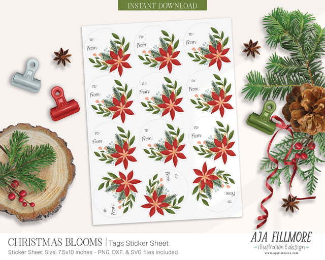 Christmas Tags SVG Aja Nicole Designs 