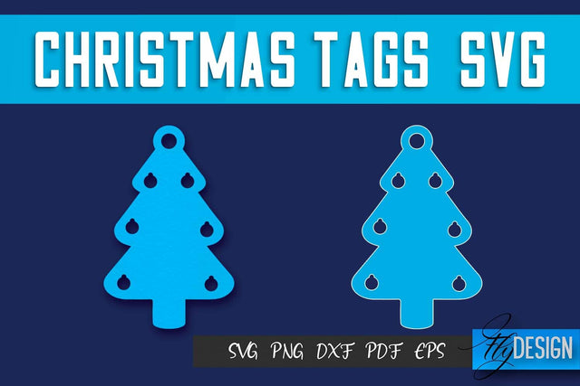 Christmas Tags SVG Design|Christmas Gift Decoration SVG | Gift Design SVG SVG Fly Design 