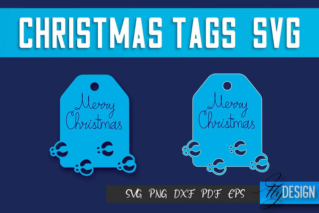 Christmas Tags SVG Design|Christmas Gift Decoration SVG | Gift Design SVG SVG Fly Design 