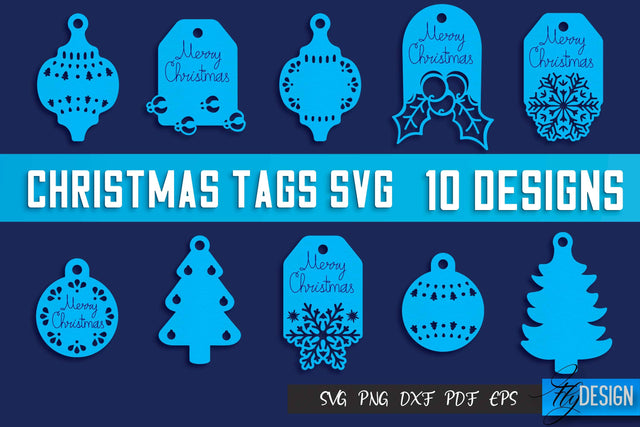 Christmas Tags SVG Design|Christmas Gift Decoration SVG | Gift Design SVG SVG Fly Design 