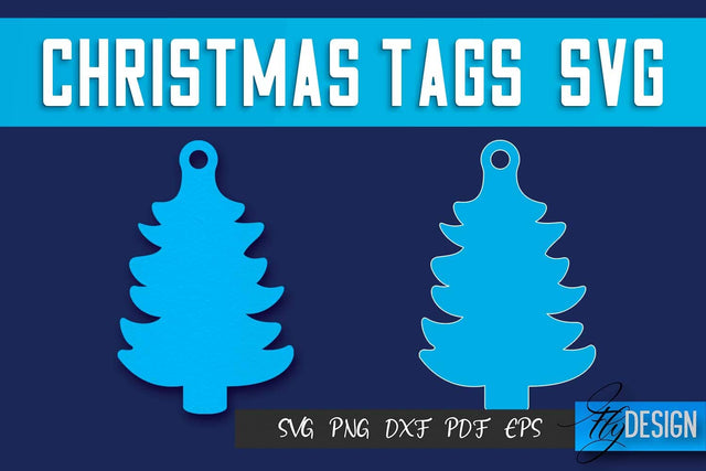 Christmas Tags SVG Design|Christmas Gift Decoration SVG | Gift Design SVG SVG Fly Design 