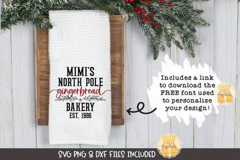 Christmas Tea Towel SVG Bundle Vol 4 | Personalized Family Designs SVG Cheese Toast Digitals 