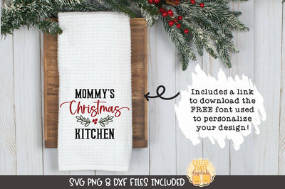 Christmas Tea Towel SVG | Christmas Kitchen SVG Cheese Toast Digitals 