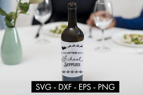 Christmas Teacher Wine Bag SVG PNG Bundle Cut file SVG Freeling Design House 