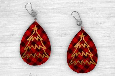 Christmas Teardrop Earrings Sublimation Bundle I Holiday Earrings PNG Sublimation Happy Printables Club 