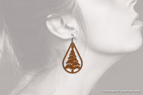 Christmas Teardrop Earrings - SVG Cut Files SVG Slim Studio 