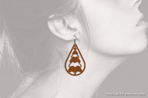 Christmas Teardrop Earrings - SVG Cut Files SVG Slim Studio 