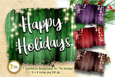 christmas & the Holidays Sublimation Backgrounds with lights Sublimation Dina.store4art 