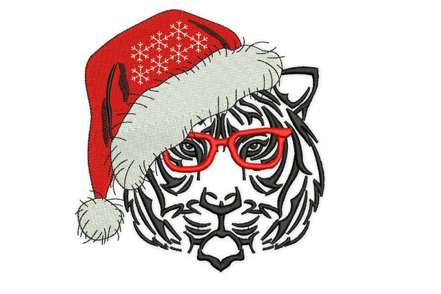 Christmas Tiger Embroidery Designs Embroidery/Applique DESIGNS NextEmbroidery 