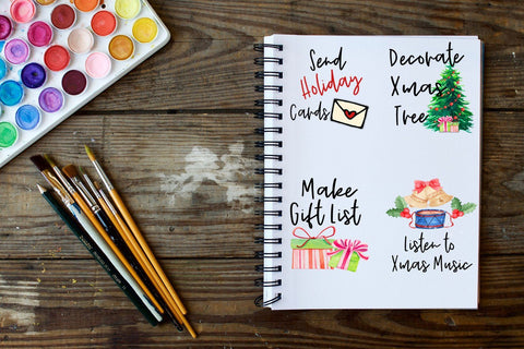 Christmas To Do List Planner Stickers-Christmas Stickers SVG Happy Printables Club 
