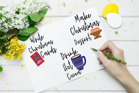 Christmas To Do List Planner Stickers-Christmas Stickers SVG Happy Printables Club 