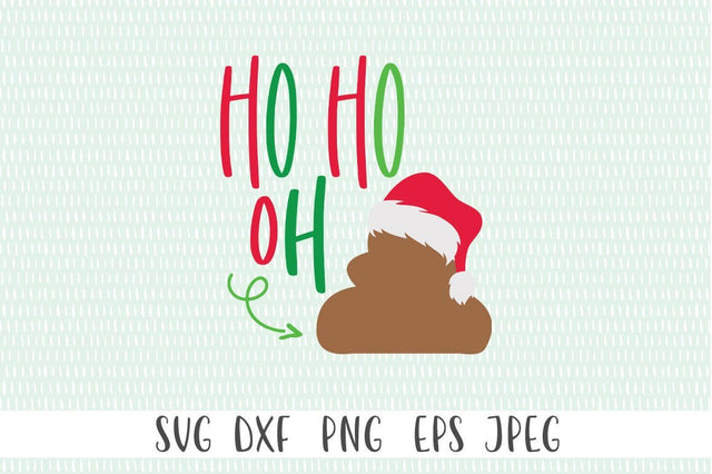 Christmas Toilet Paper Gag Gift SVG - Ho Ho Oh Crap SVG Simply Cutz 