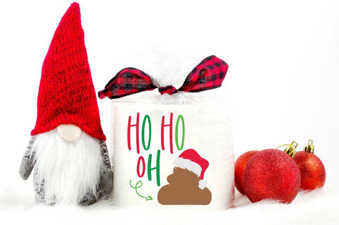 Christmas Toilet Paper Gag Gift SVG - Ho Ho Oh Crap SVG Simply Cutz 