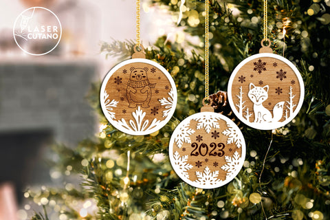 CHRISTMAS Toy Bundle Set Of 15 Ornaments SVG LaserCutano 