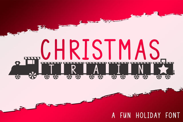 Christmas Train - A Fun Holiday Font Font Laura Swanson Design 