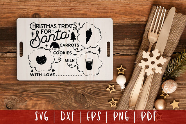 Christmas Treats for Santa | Santa Tray SVG SVG CraftLabSVG 