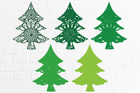 Christmas Tree 3D Layered Cut Files 3D Paper zafrans studio 