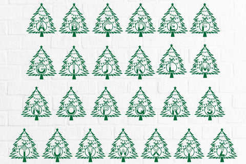 Christmas Tree Alphabet A-Z Svg Eps Ai Png Pdf SVG zafrans studio 