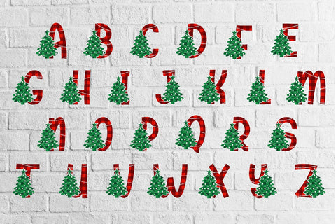 Christmas Tree Alphabet Sublimation Bundle PNG Files Sublimation zafrans studio 