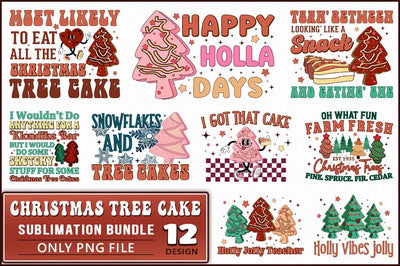 Christmas Tree Cake Sublimation Bundle SVG Shetara Begum 