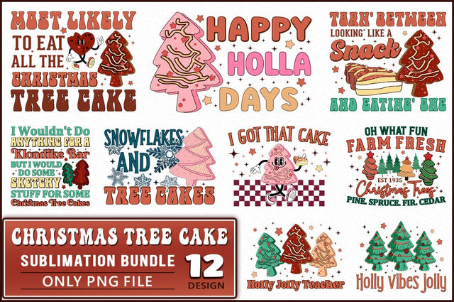Christmas Tree Cake Sublimation Bundle SVG Shetara Begum 