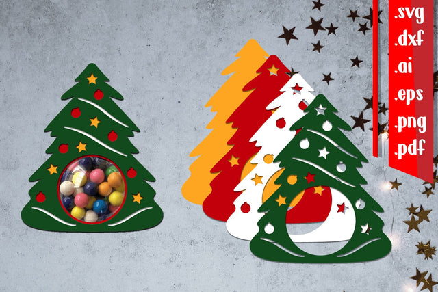 Christmas Tree Candy Holder 3 3D Paper zafrans studio 