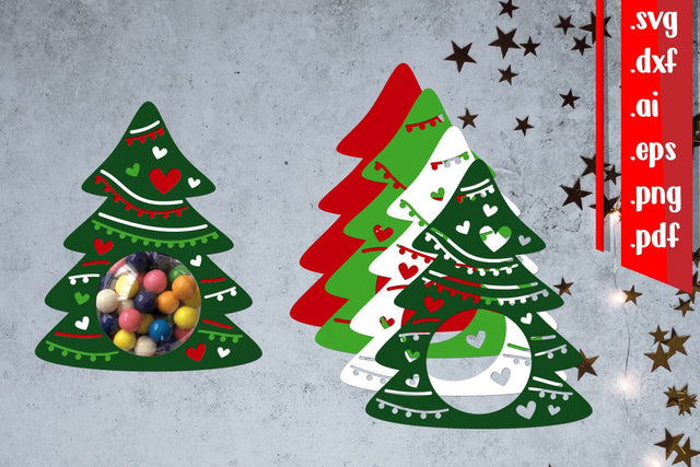 Christmas Tree Candy Holder 3D Paper zafrans studio 