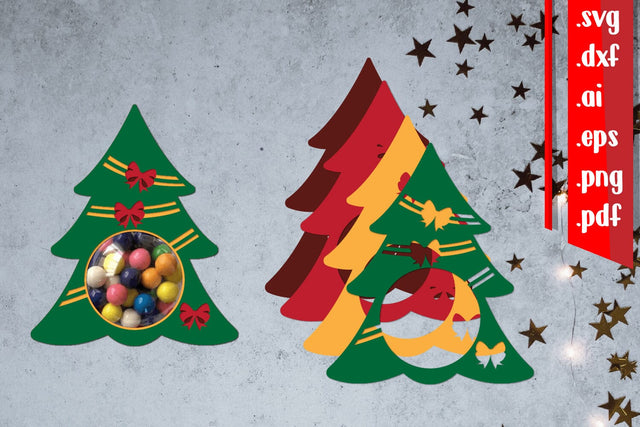 Christmas Tree Candy Holder 4 3D Paper zafrans studio 