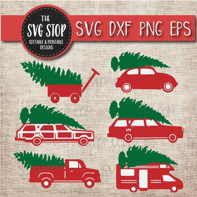 Christmas Tree - Car Wagon Truck RV Camper Station Wagon Bundle SVG The SVG Stop