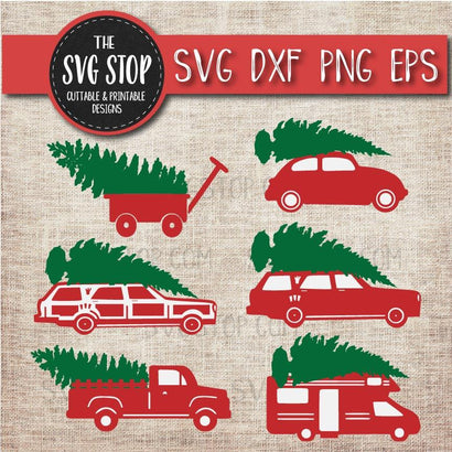 Christmas Tree - Car Wagon Truck RV Camper Station Wagon Bundle SVG The SVG Stop 