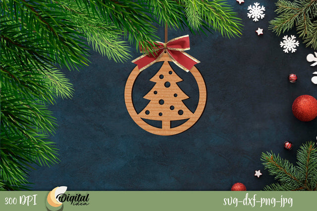 Christmas tree | Christmas ball | Merry Christmas ball cutting design SVG Evgenyia Guschina 