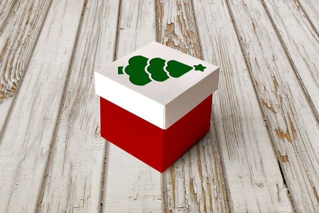 Christmas Tree Cube Box With Lid SVG 3D Paper Risa Rocks It 