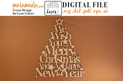 Christmas Tree Decoration Digital Vector File for Laser Cutter SVG MaramadeLaser 