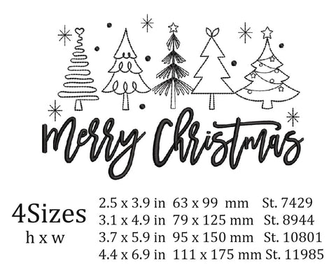 Christmas tree design comes with 4 sizes: SVG ArtEMByNatalia 
