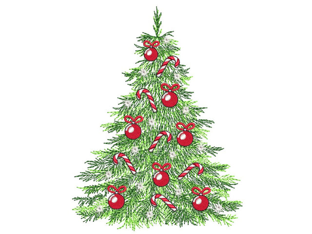 Christmas tree embroidery design, 3 sizes, Instant download Embroidery/Applique DESIGNS Nino Nadaraia 