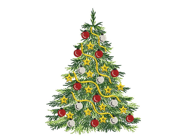 Christmas tree embroidery design, 3 sizes, Instant download Embroidery/Applique DESIGNS Nino Nadaraia 