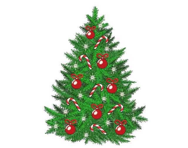 Christmas Tree Embroidery Design, 3 sizes, Instant Download Embroidery/Applique DESIGNS Nino Nadaraia 