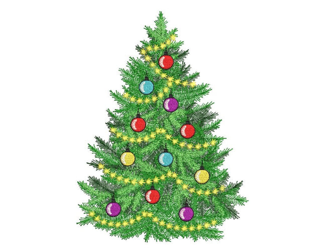 Christmas tree embroidery design, 5 sizes, Instant download Embroidery/Applique DESIGNS Nino Nadaraia 