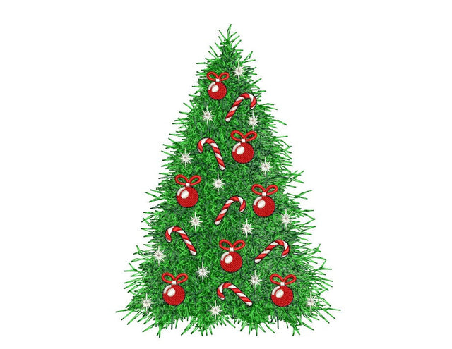 Christmas Tree Embroidery Design, 5 sizes, Instant Download Embroidery/Applique DESIGNS Nino Nadaraia 