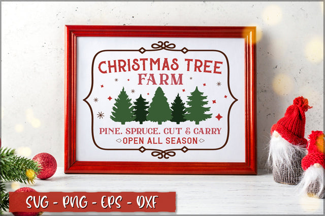 Christmas tree farm pine spruce cut & carry open all season Sign SVG SVG Shetara Begum 