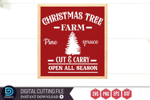Christmas tree farm Pine spruce cut & carry open all season SVG SVG DESIGNISTIC 