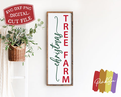 Christmas Tree Farm SVG Files, Christmas Porch Sign, Vertical Sign, Holidays, Commercial Use, Digital Cut Files (1307209181) SVG PinkZou 