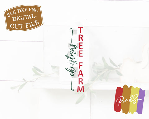 Christmas Tree Farm SVG Files, Christmas Porch Sign, Vertical Sign, Holidays, Commercial Use, Digital Cut Files (1307209181) SVG PinkZou 