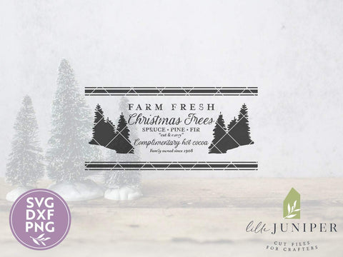 Christmas Tree Farm SVG | Grain Sack SVG | Farmhouse Sign Design SVG LilleJuniper 