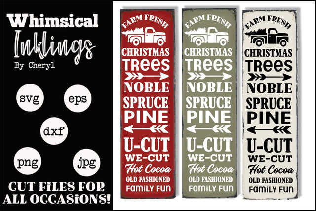 Christmas Tree Farm Vertical SVG SVG Whimsical Inklings 